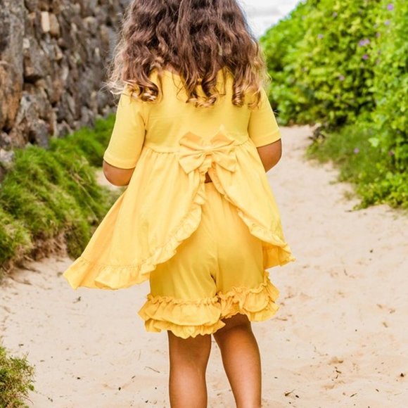 SISSYMINI Yellow Ruffle Shorts and Top - Picture 6 of 6
